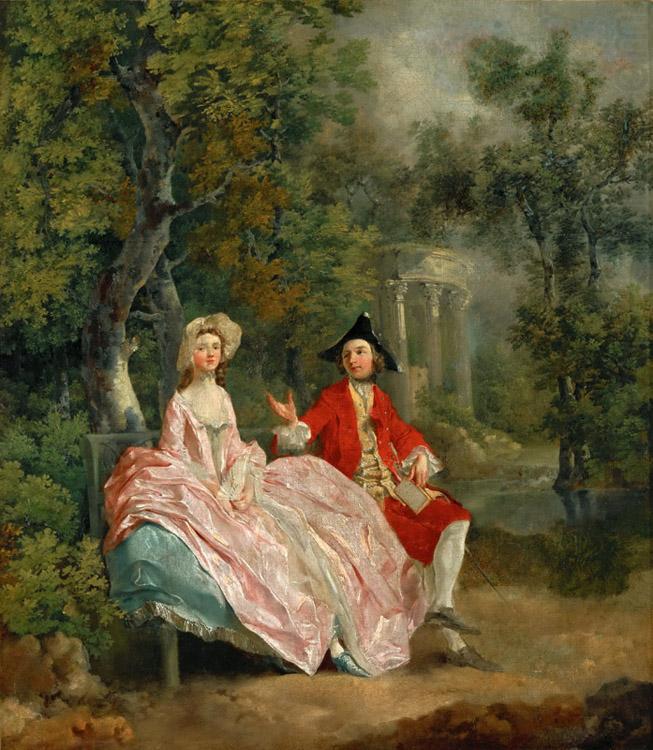 Thomas Gainsborough Lady and Gentleman in a Landscape (mk08) china oil painting image